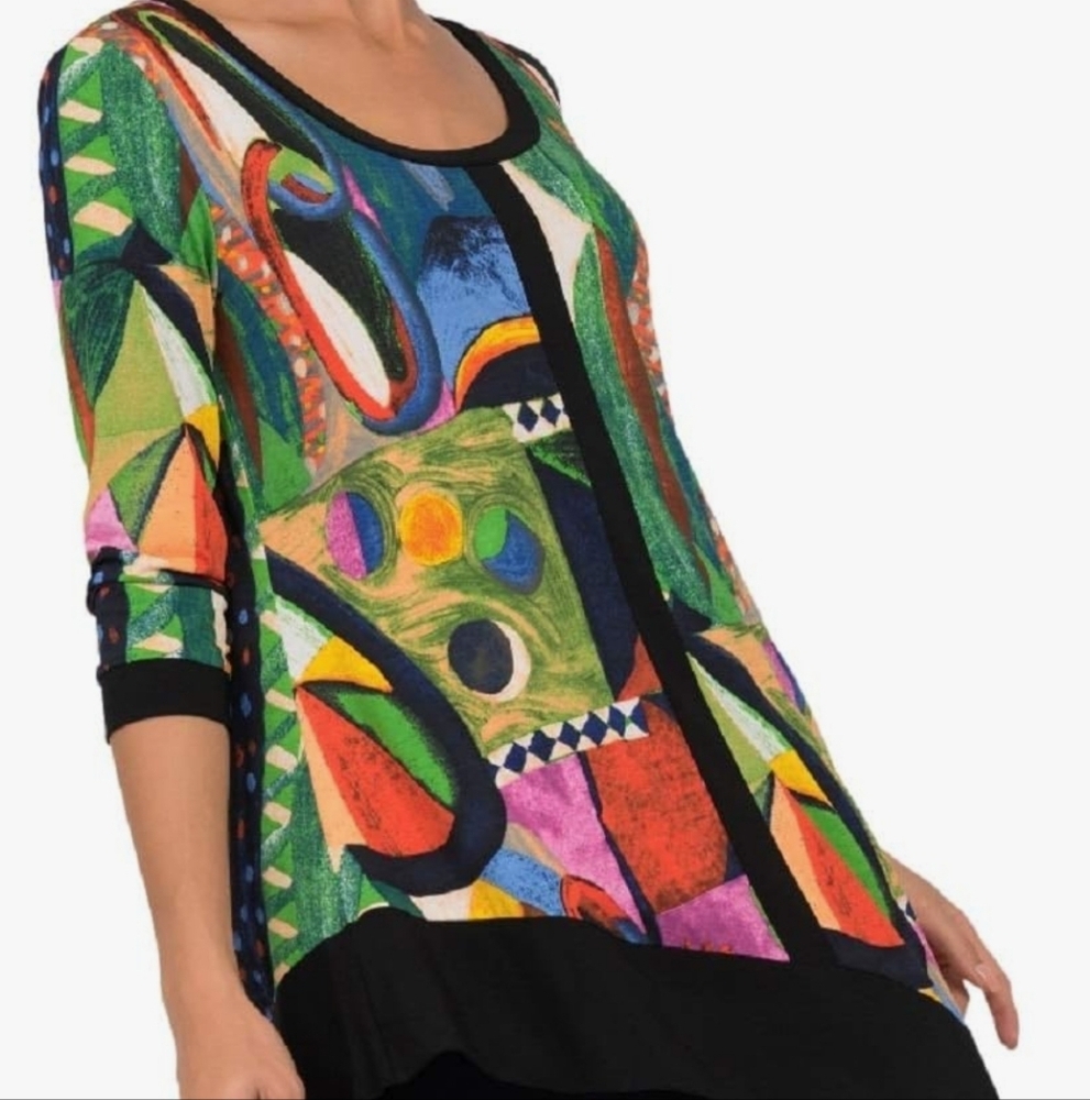 Joseph Ribkoff Tunic Asymmetrical Multicolor - Picture 6 of 8